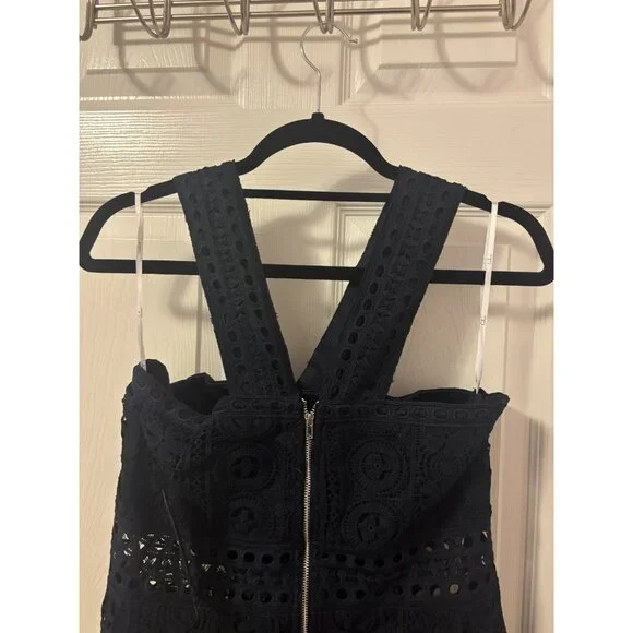 Lulus Cocktail Ready Navy Blue Crochet Lace Midi Dress - Size XL NWT - Picture 7 of 14